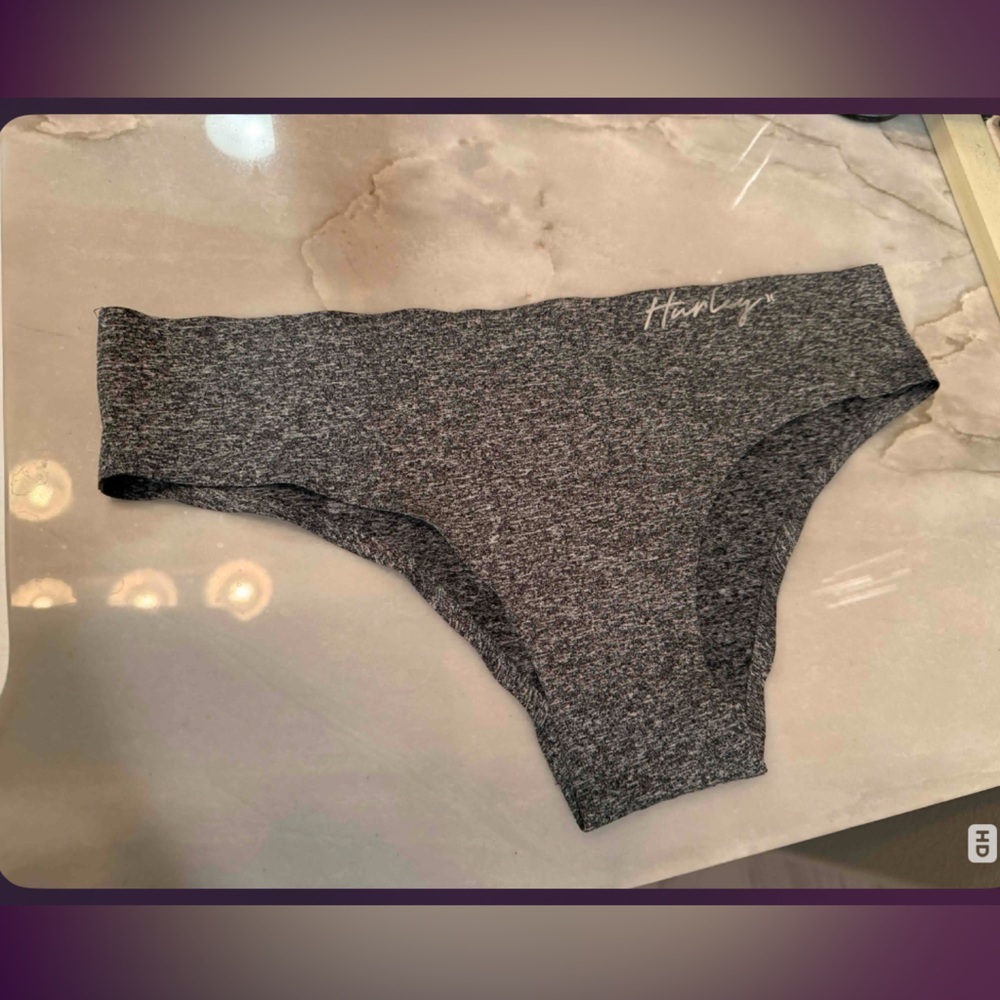 Hurley Women's Charcoal Gray Panties LARGE